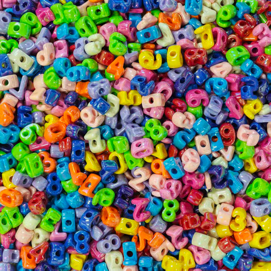 Acrylic Beads -Number (for beaded pen, keychains, phone chains)