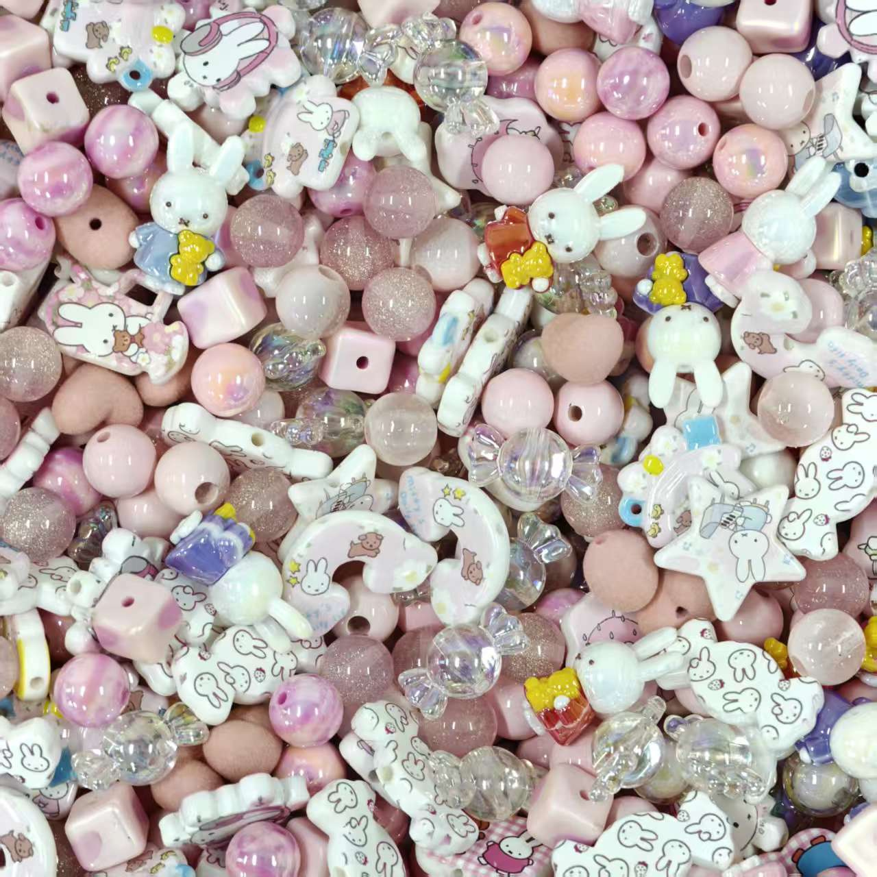 Acrylic Beads - Miffy (for beaded pen, keychains, phone chains)