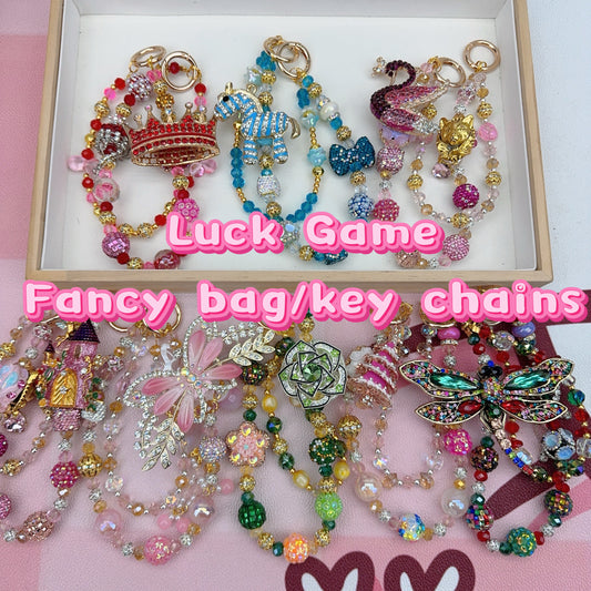 Lucky game-Fancy blingbling bag/key chains （handmade,1% of flaws)