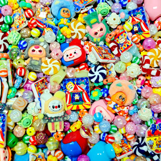 Acrylic beads - Circus (for beadable pens, keychains, phone chains)
