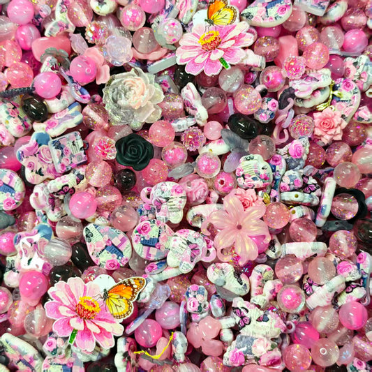 Acrylic Beads -Memory’s roses (for beaded pen, keychains, phone chains)