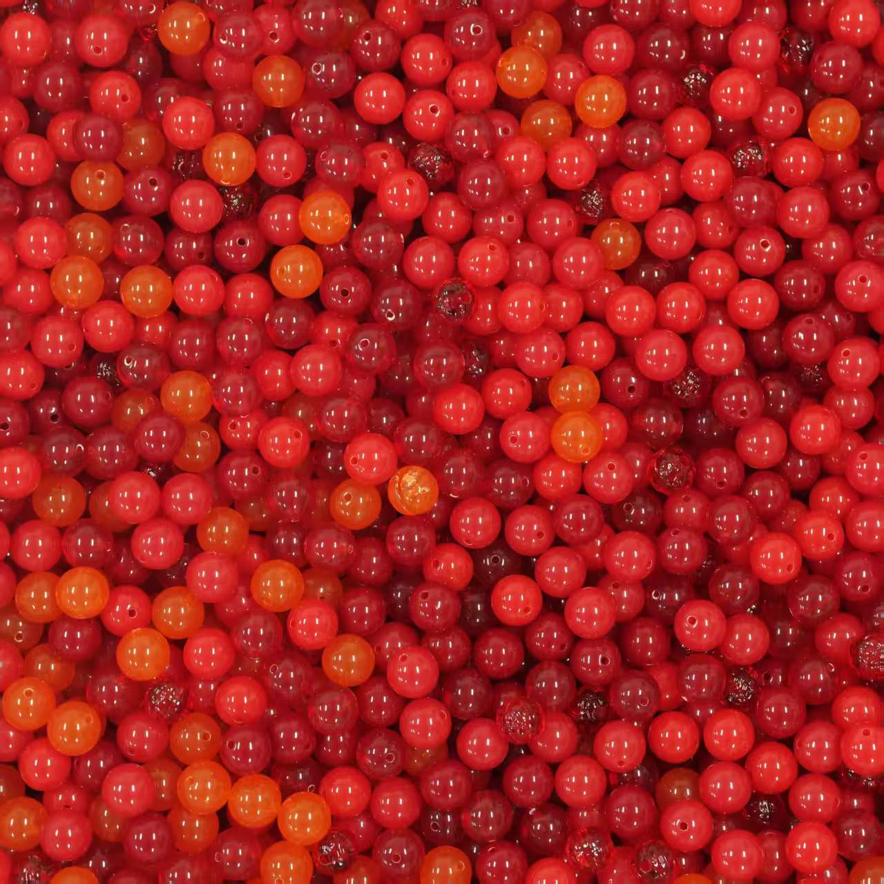 Acrylic Beads -12mm Red (for Bracelet, necklace, keychains, phone chains)