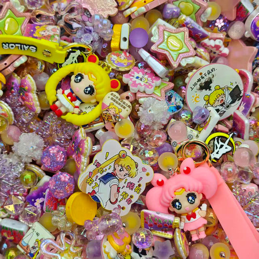 Acrylic beads-Sailor Moon (for beadable pens, keychains, phone chains)