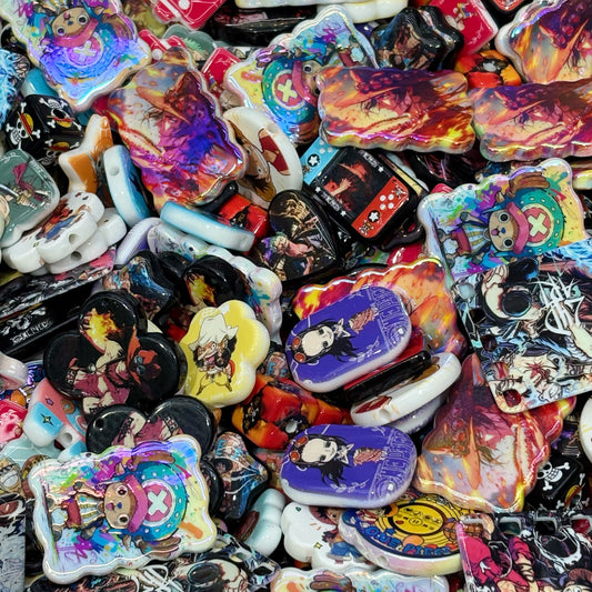 Acrylic beads-One Piece (for beadable pens, keychains, phone chains)