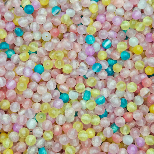 Resin beads - Glitter   (for beadable pens, keychains, phone chains)