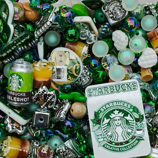 Acrylic beads-Starbucks Mix (for beadable pens, keychains, phone chains)