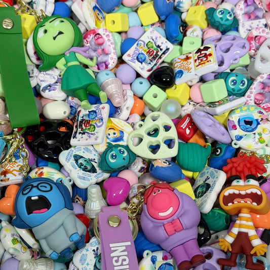 Acrylic beads-Inside Out (for beadable pens, keychains, phone chains)