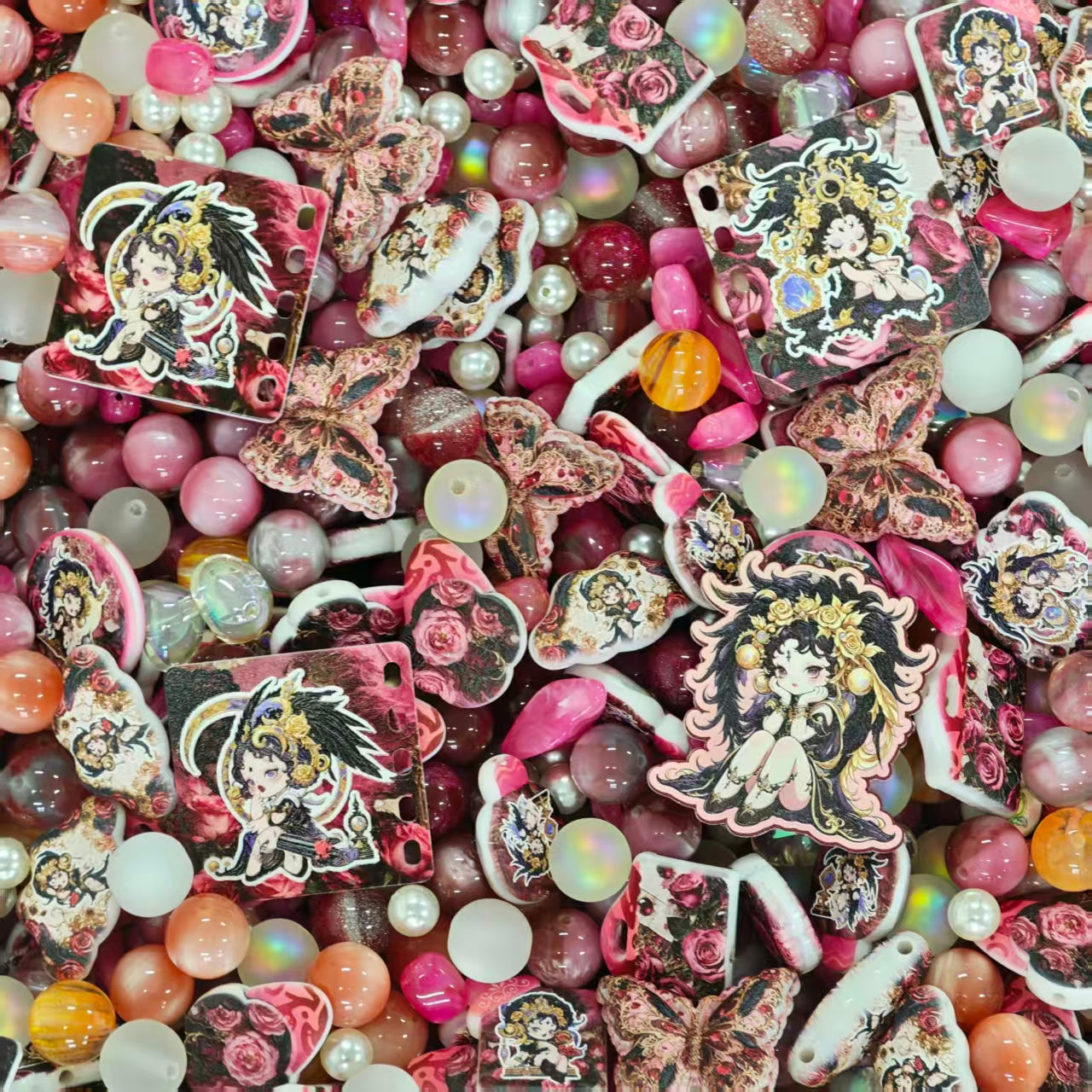 Acrylic beads - Queen SP (for beadable pens, keychains, phone chains)