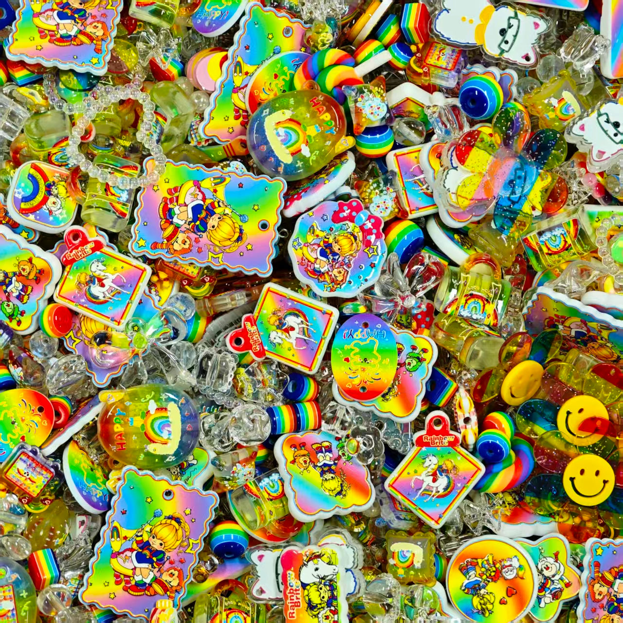 Acrylic Beads -Rainbow brite (for beaded pen, keychains, phone chains)