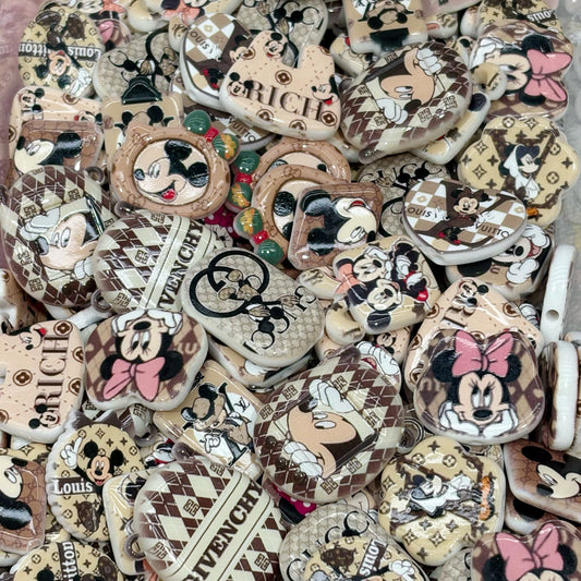 Acrylic beads-Retro Mickey (for beadable pens, keychains, phone chains)