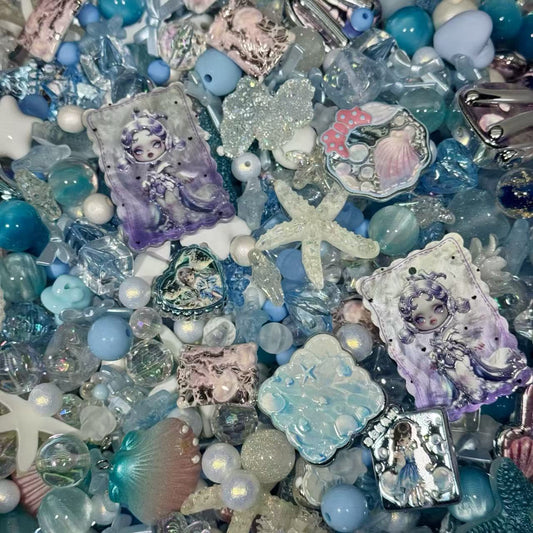 Acrylic beads- NEW!!Ocean Mix (for beadable pens, keychains, phone chains)