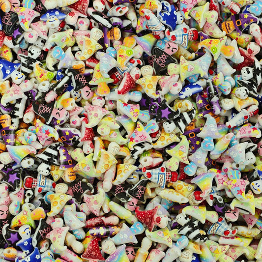 Acrylic beads - Mushroom (for beadable pens, keychains, phone chains)