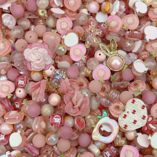 Acrylic Beads - Cream flavor peach(for beaded pen, keychains, phone chains)