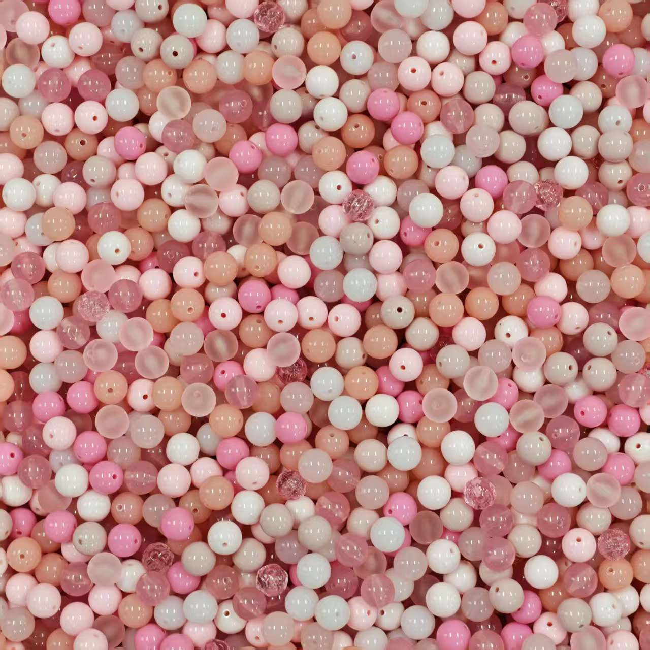 Acrylic Beads -12mm Pink (for Bracelet, necklace, keychains, phone chains)