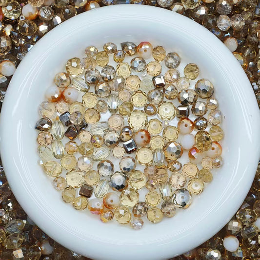 Big sale Blingbling glass beads - champagne mix  (for keychains, phone chains,bracelet, necklace）