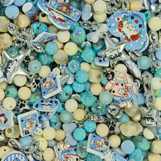 Acrylic beads - Rabbit in Alice (for beadable pens, keychains, phone chains)