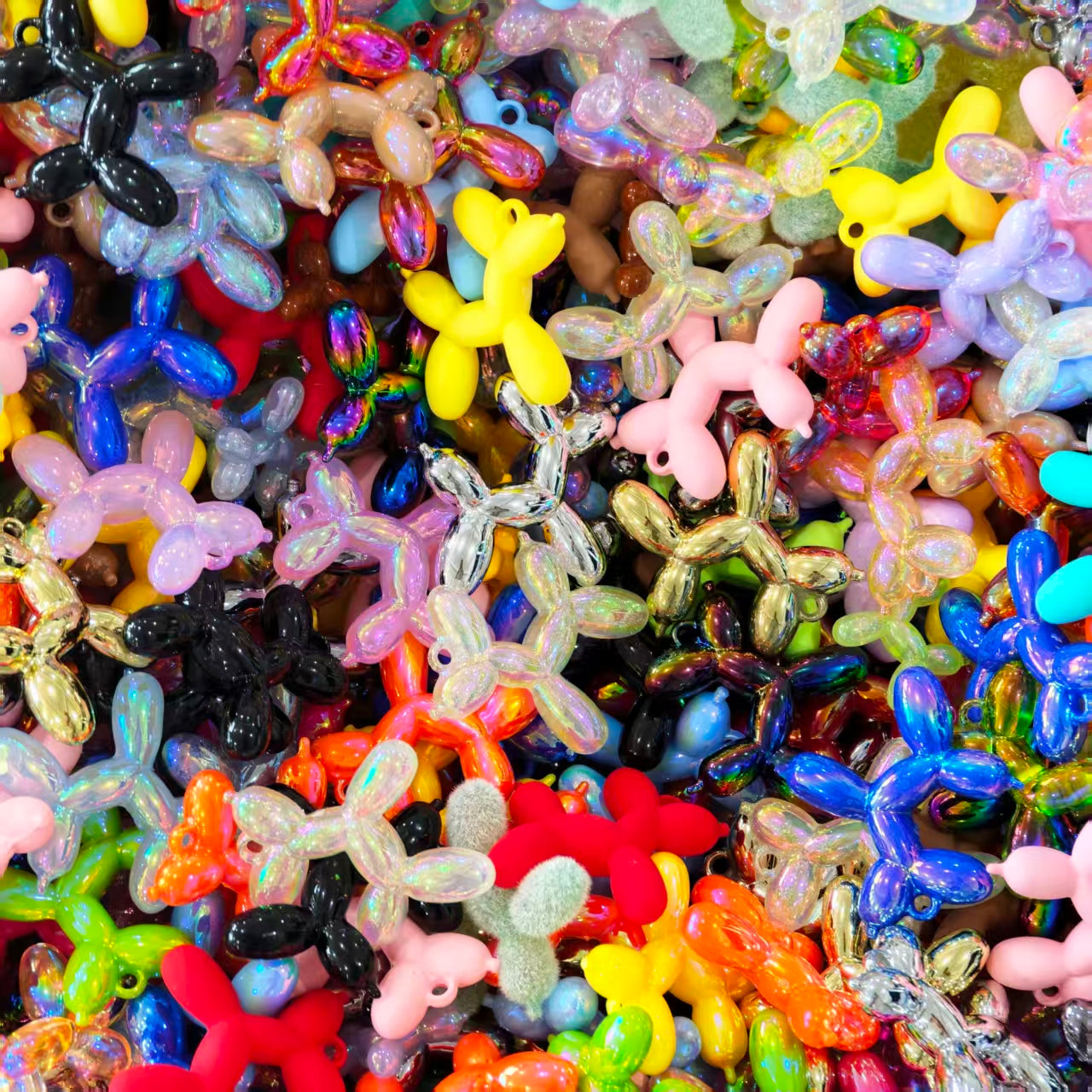 Big sale！Acrylic Beads -Balloon dogs  (for beaded pen, keychains, phone chains)