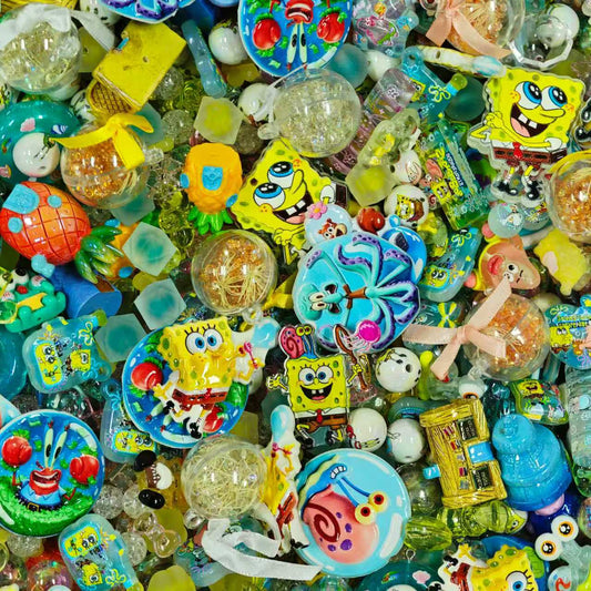 Acrylic beads -  SpongeBob (for beadable pens, keychains, phone chains)