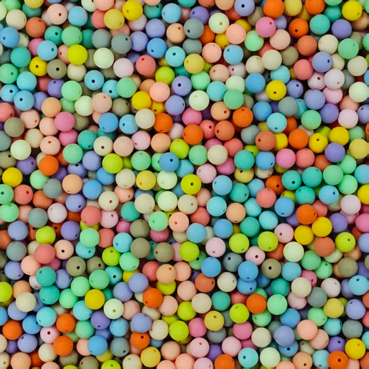 Acrylic Beads -12mm Frosted mix (for Bracelet, necklace, keychains, phone chains)