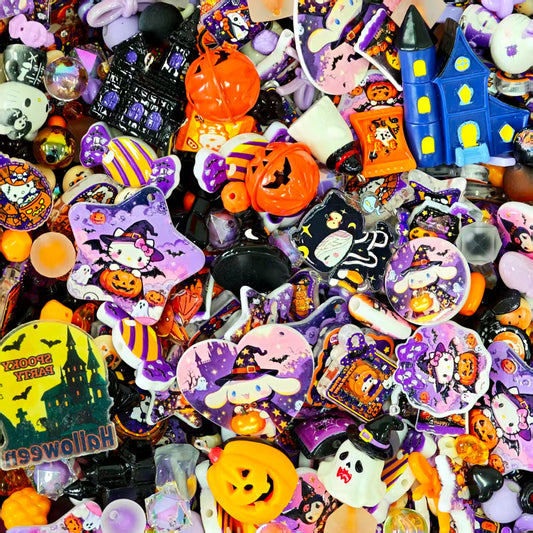Acrylic beads - Halloween Sanrio  (for beadable pens, keychains, phone chains)
