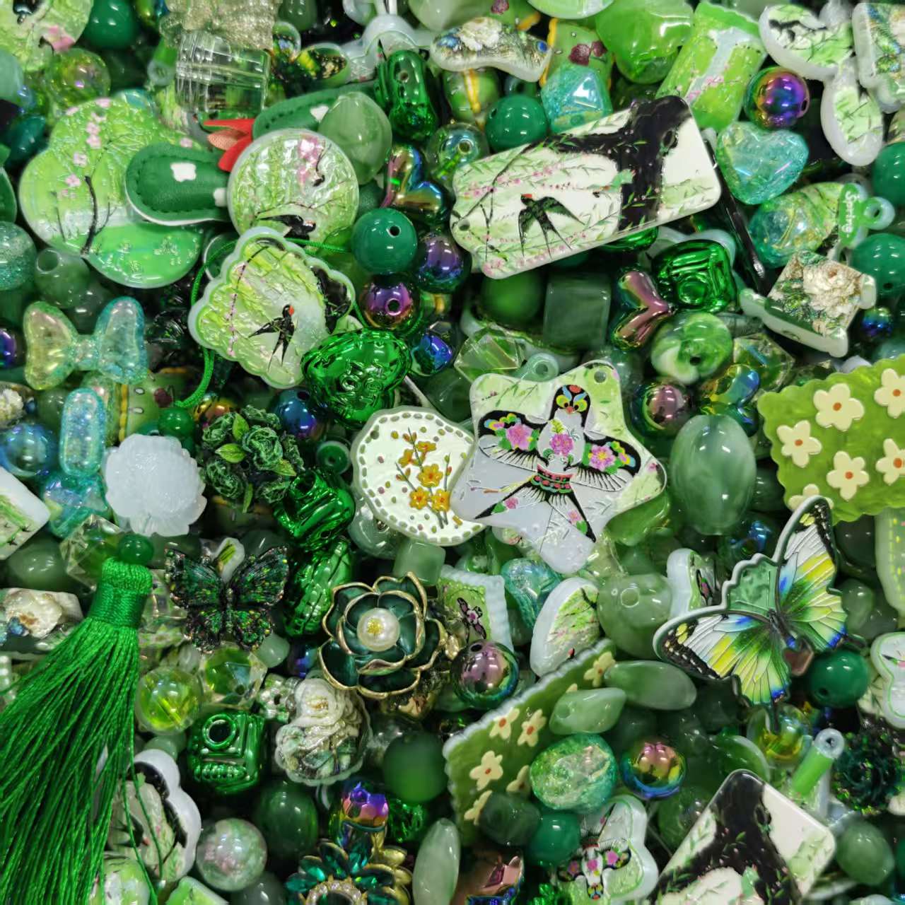 Acrylic Beads -Spring (for beadable pens, keychains, phone chains)