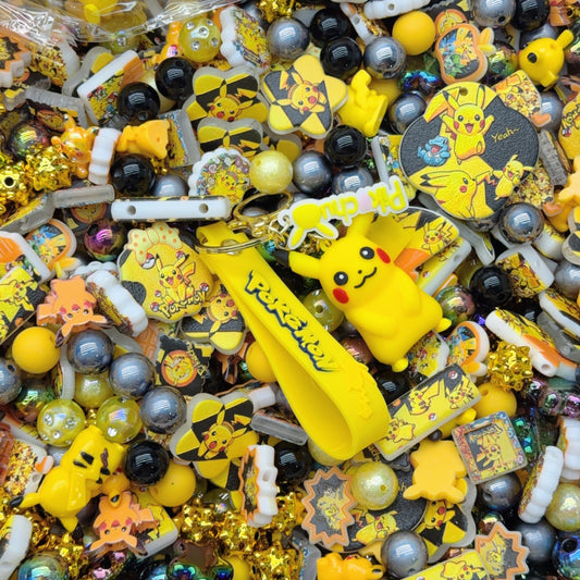 Acrylic Beads - Pikachu(for beaded pen, keychains, phone chains)