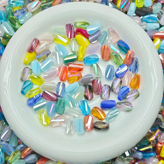 High quality Blingbling glass beads -Twist beads(for keychains, phone chains,bracelet, necklace）