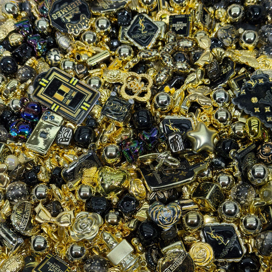 Acrylic beads-Black Gold（for beadable pens, keychains, phone chains