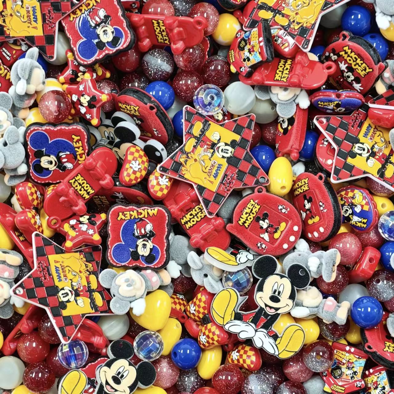 Acrylic beads - Micky (for beadable pens, keychains, phone chains)