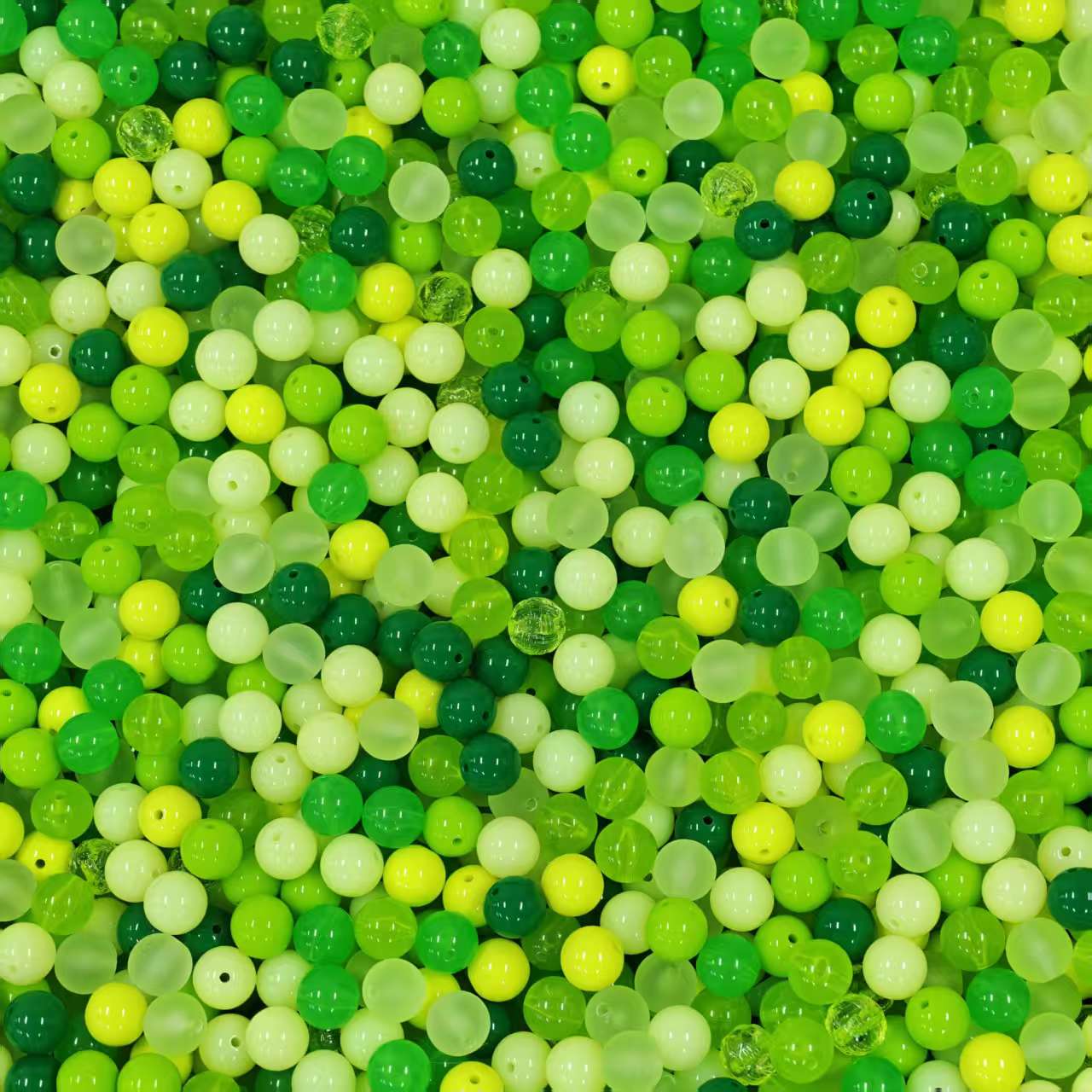 Acrylic Beads -12mm Green (for Bracelet, necklace, keychains, phone chains)