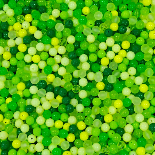 Acrylic Beads -12mm Green (for Bracelet, necklace, keychains, phone chains)