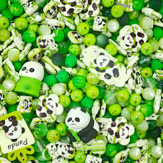 Acrylic Beads - Panda (for beaded pen, keychains, phone chains)
