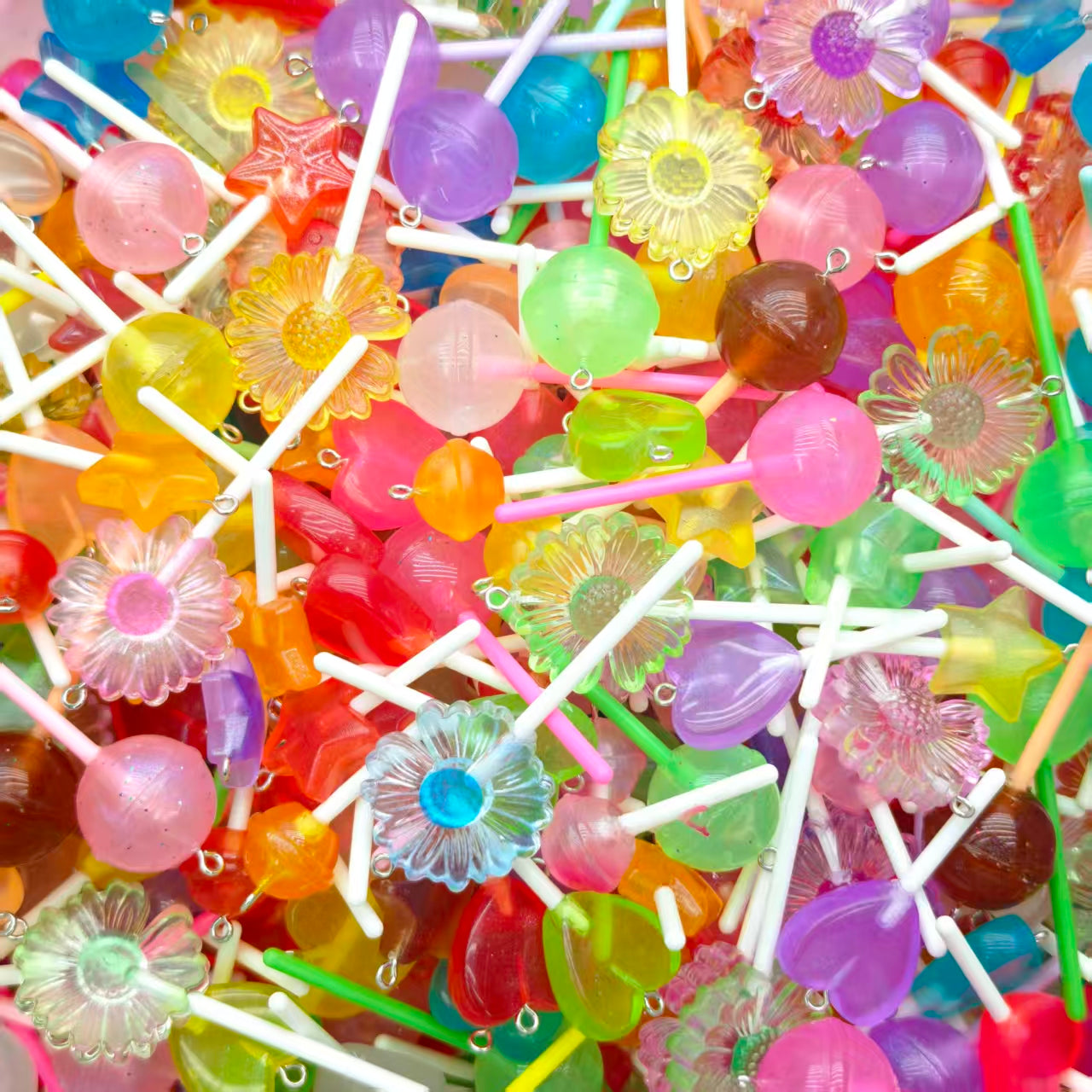 Acrylic Beads -Lollipop (for beadable pens, keychains, phone chains)