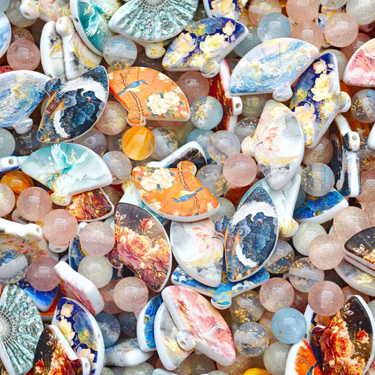 Acrylic Beads - Fan mix (for beaded pen, keychains, phone chains)