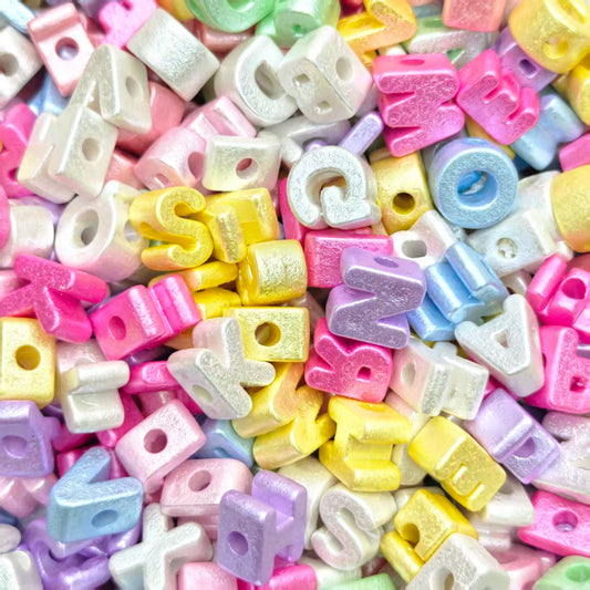 Acrylic beads-Letter mix (for beadable pens, keychains, phone chains)