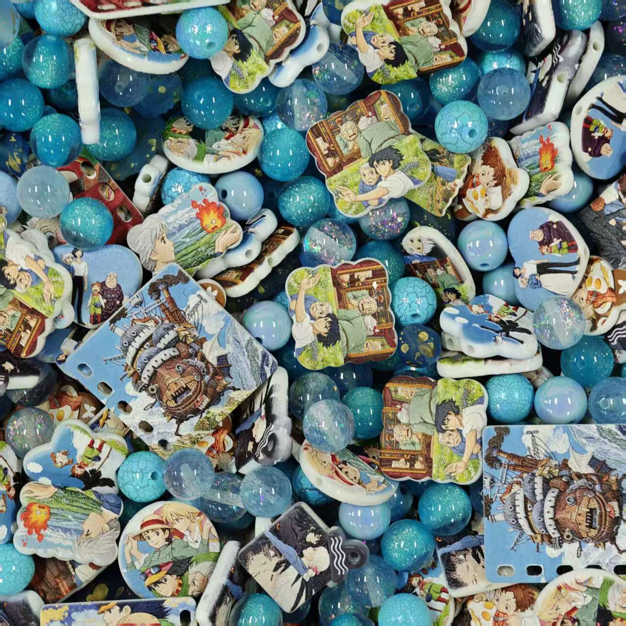 Acrylic Beads - Howl’s castle (for beaded pen, keychains, phone chains)
