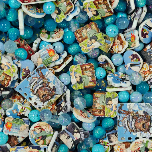 Acrylic Beads - Howl’s castle (for beaded pen, keychains, phone chains)