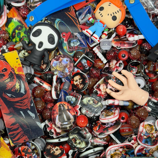 Acrylic beads- Nightmare(for beadable pens, keychains, phone chains)