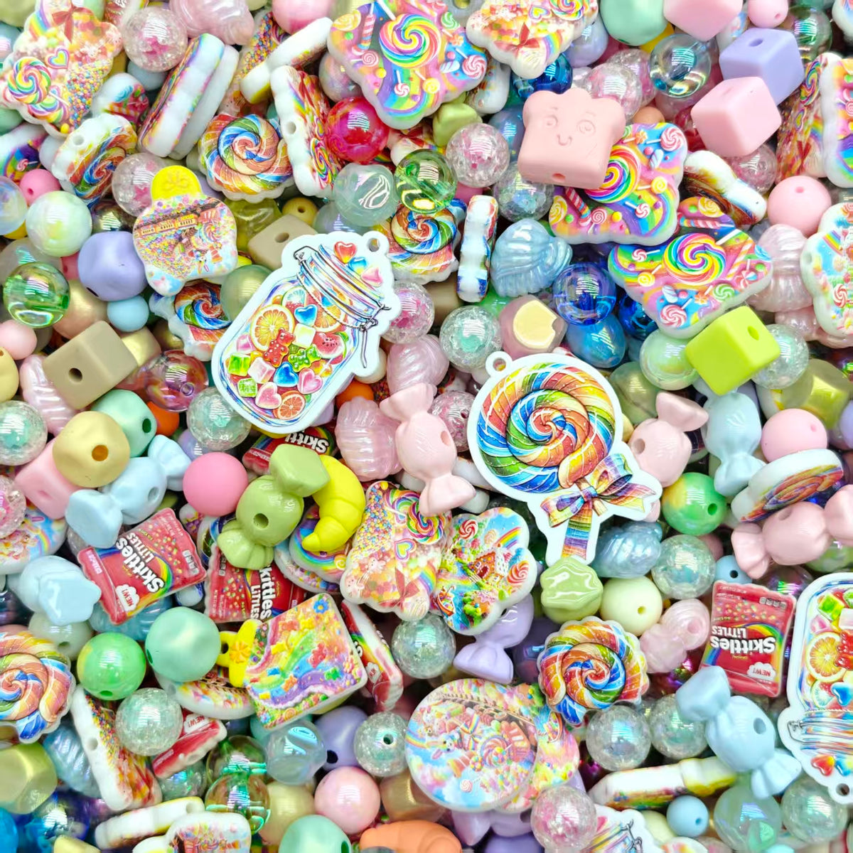 Acrylic beads - Candy jar (for beadable pens, keychains, phone chains)