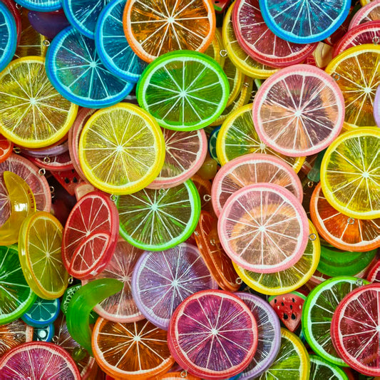 Resin charms- Lemon slices (for beadable pens, keychains, phone chains)