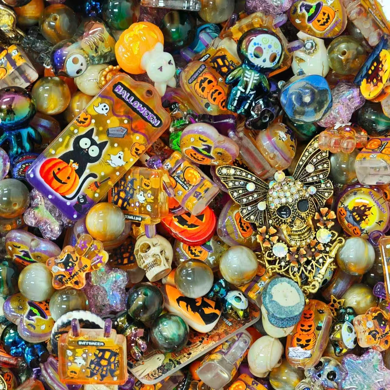 Acrylic beads - Cute Halloween  (for beadable pens, keychains, phone chains)