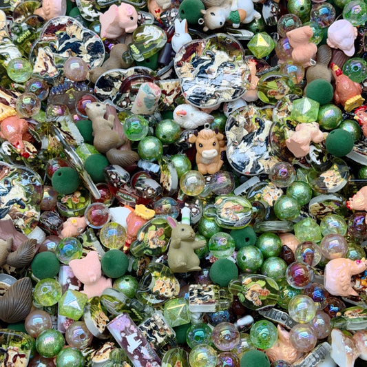Acrylic Beads -  Animal farm (for beaded pen, keychains, phone chains)