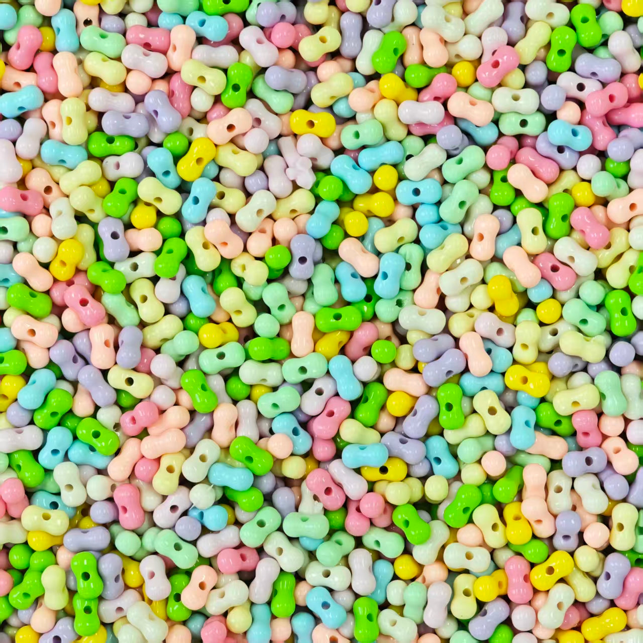 Acrylic beads - Frosted peanut (for beadable pens, keychains, phone chains)