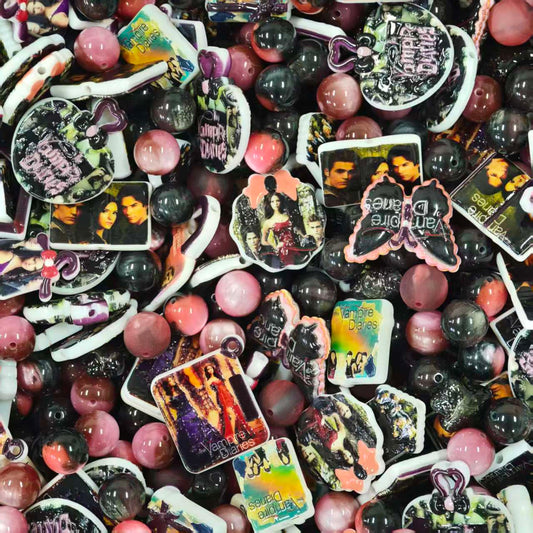 Acrylic Beads - Vampire Diaries (for beaded pen, keychains, phone chains)