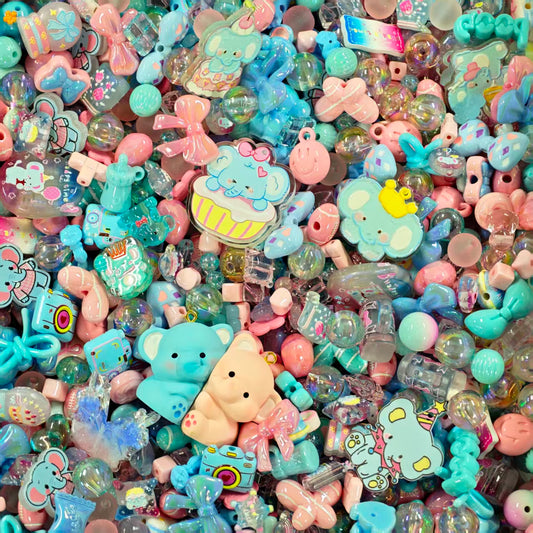 Acrylic Beads -Little elephant (for beaded pen, keychains, phone chains)
