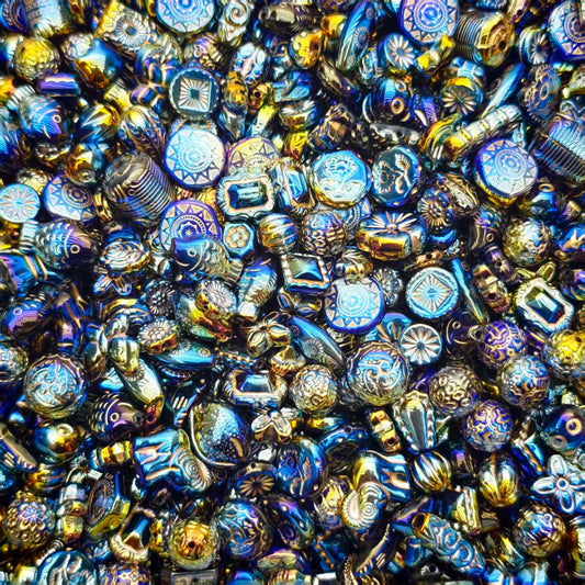 Acrylic Beads -UV colorful black (for beadable pens, keychains, phone chains)