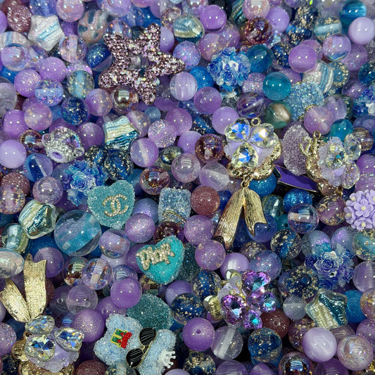 Resin beads-Purle Blue（for beadable pens, keychains, phone chains)