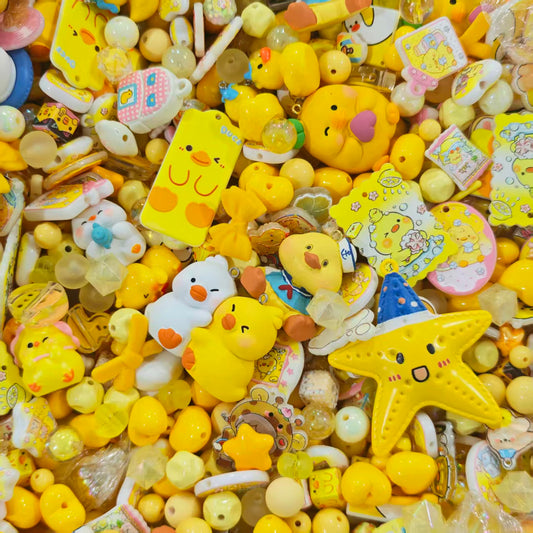 Acrylic beads - Ducky  (for beadable pens, keychains, phone chains)