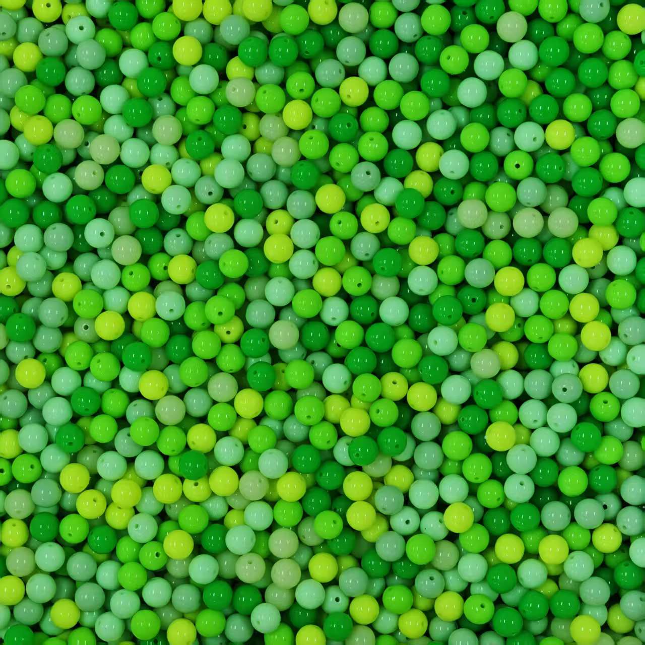 Acrylic Beads -12mm Bright green (for Bracelet, necklace, keychains, phone chains)