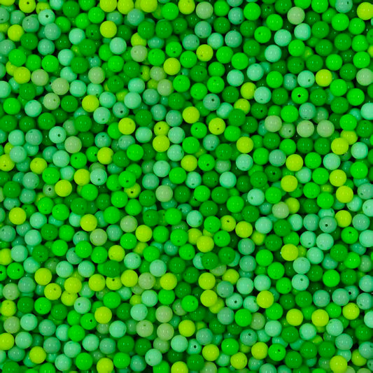 Acrylic Beads -12mm Bright green (for Bracelet, necklace, keychains, phone chains)